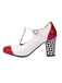 VINTAGE WEISS HOHE ABSATZ SCHUHE