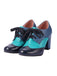 BLAU VINTAGE HOHE ABSATZ SCHUHE