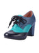 BLAU VINTAGE HOHE ABSATZ SCHUHE