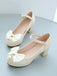 VINTAGE BOW PERLEN HOHE ABSATZ SCHUHE