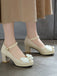 VINTAGE BOW PERLEN HOHE ABSATZ SCHUHE