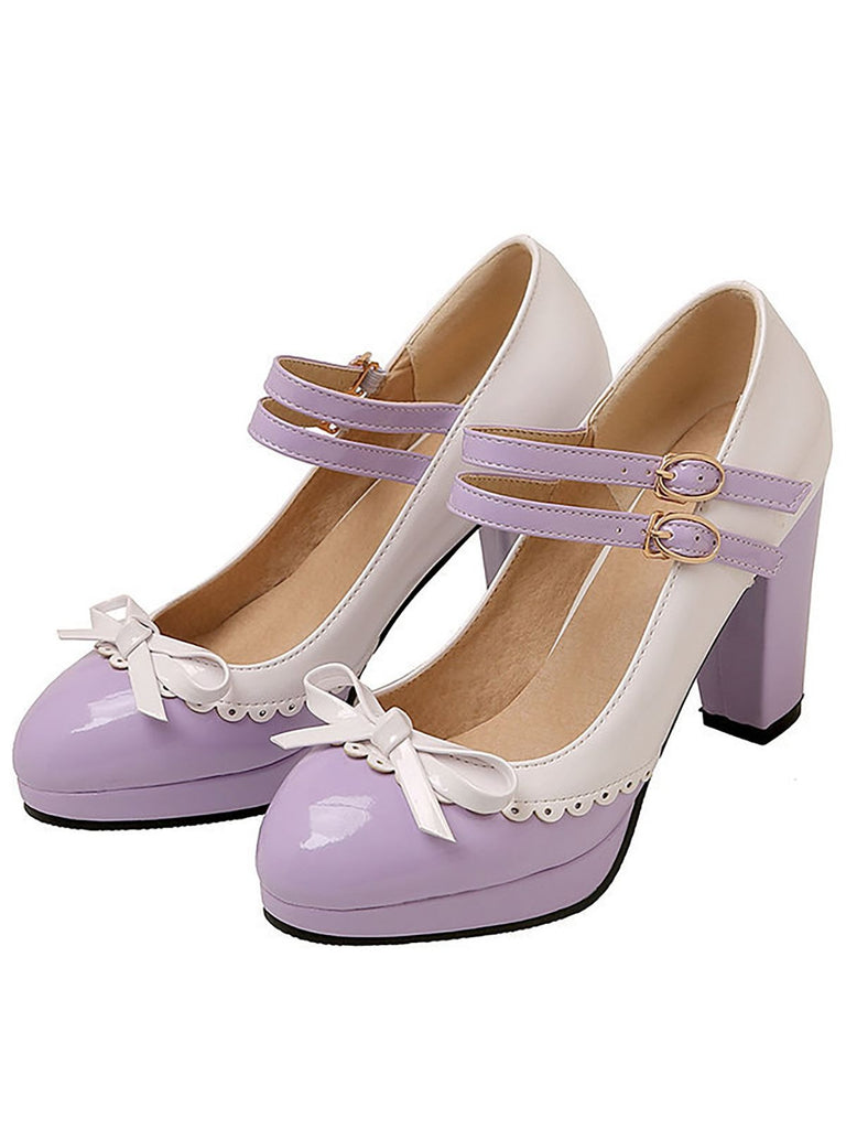 VINTAGE PATCHWORK BOW PERLEN HOHE ABSATZ SCHUHE