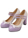 VINTAGE PATCHWORK BOW PERLEN HOHE ABSATZ SCHUHE
