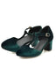 Retro T-Gurt Mary Jane Hoher Absatz Schuhe