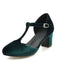 Retro T-Gurt Mary Jane Hoher Absatz Schuhe