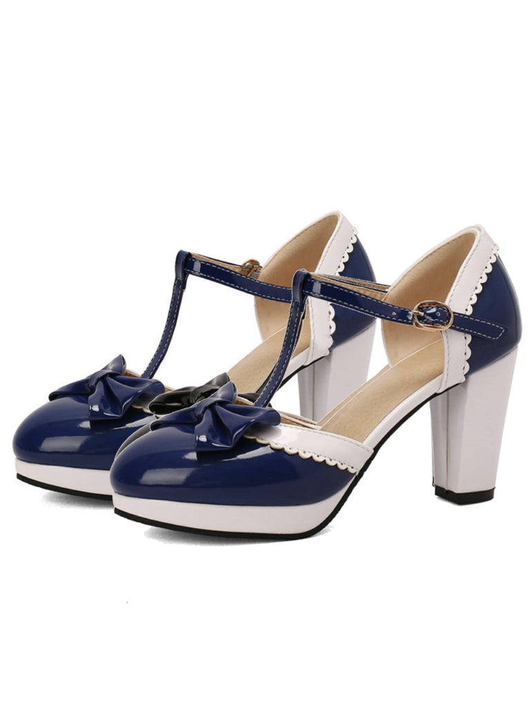 CHUNKY HEELS MARY JANE SCHUHE