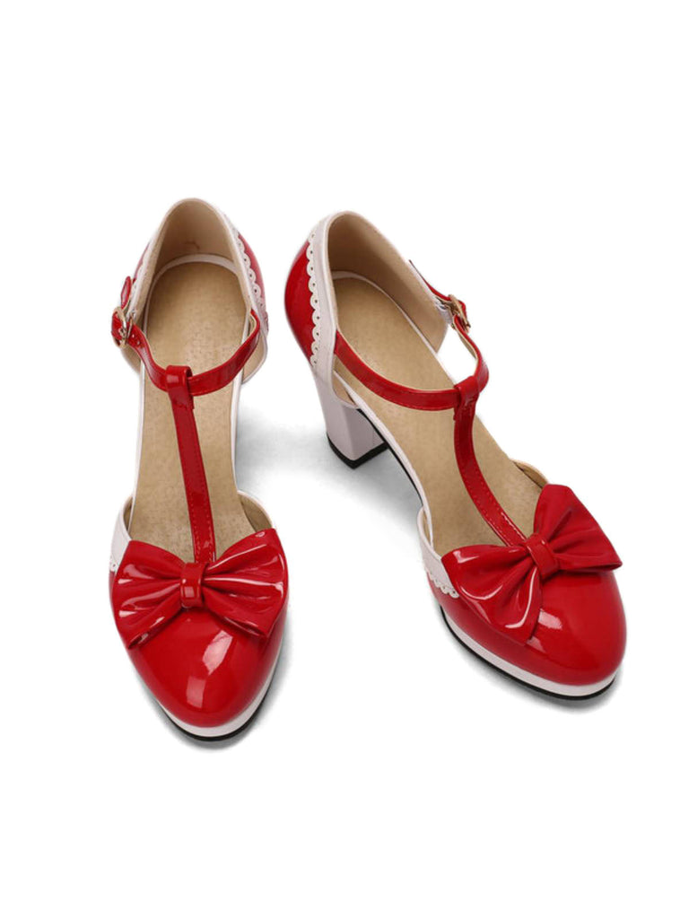 CHUNKY HEELS MARY JANE SCHUHE