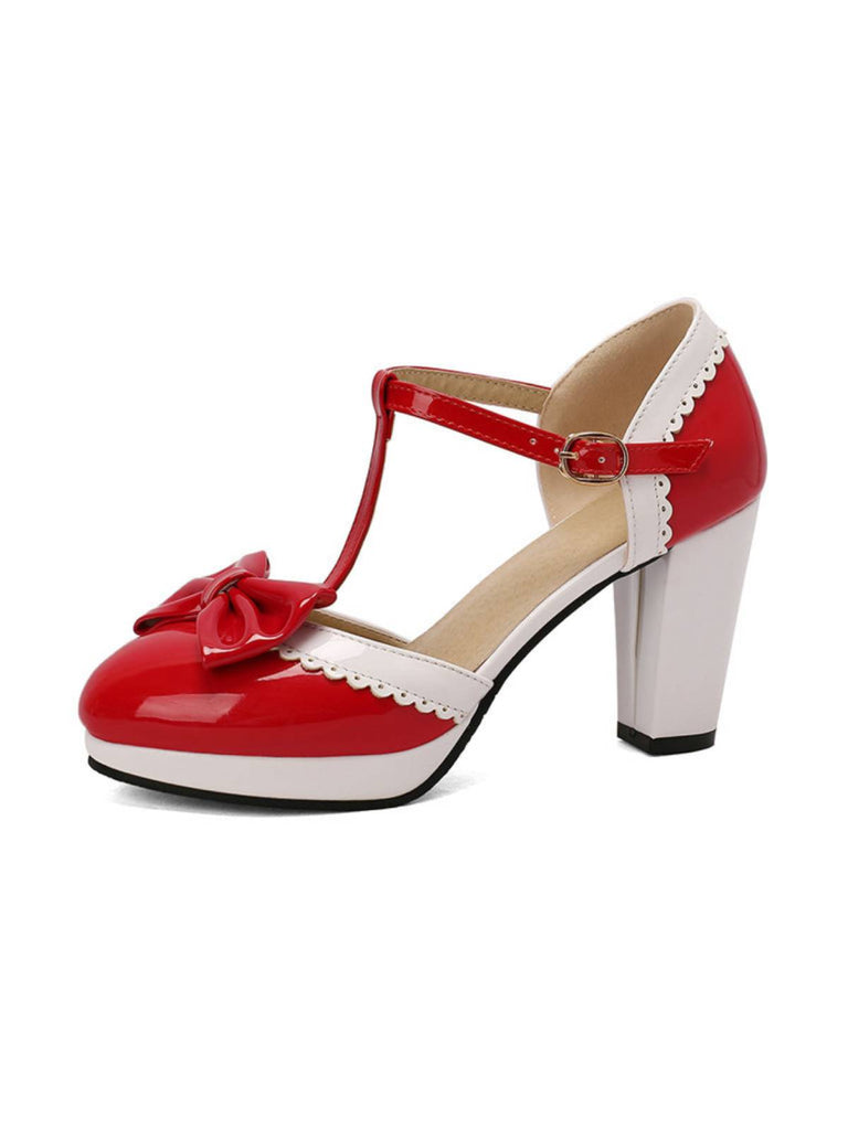 CHUNKY HEELS MARY JANE SCHUHE
