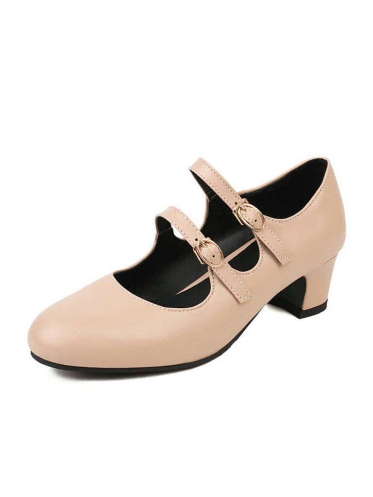 MARY JANE-SCHUHE MIT DOPPELSCHNALLENABSATZ