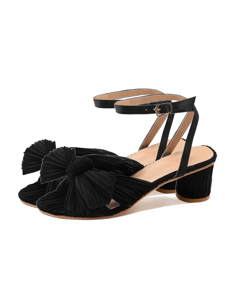 FALTEN BOWKNOT SANDALEN MIT KLATSCHEN ABSÄTZEN