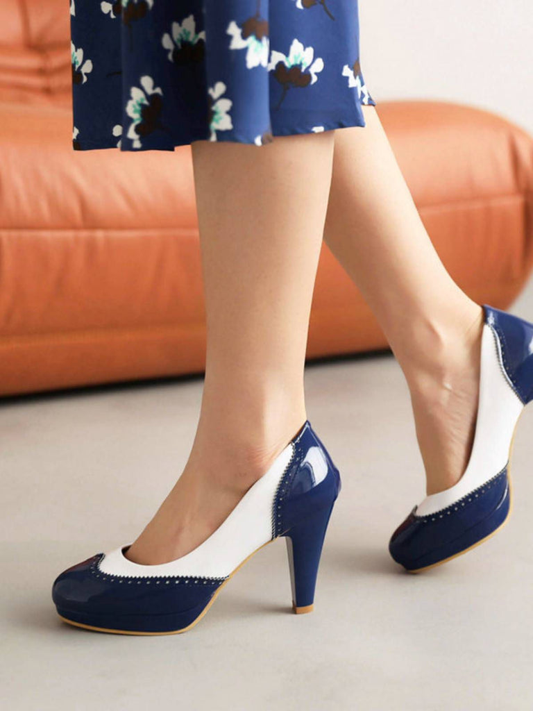 MARY JANE PATCHWORK HIGH HEELS SCHUHE