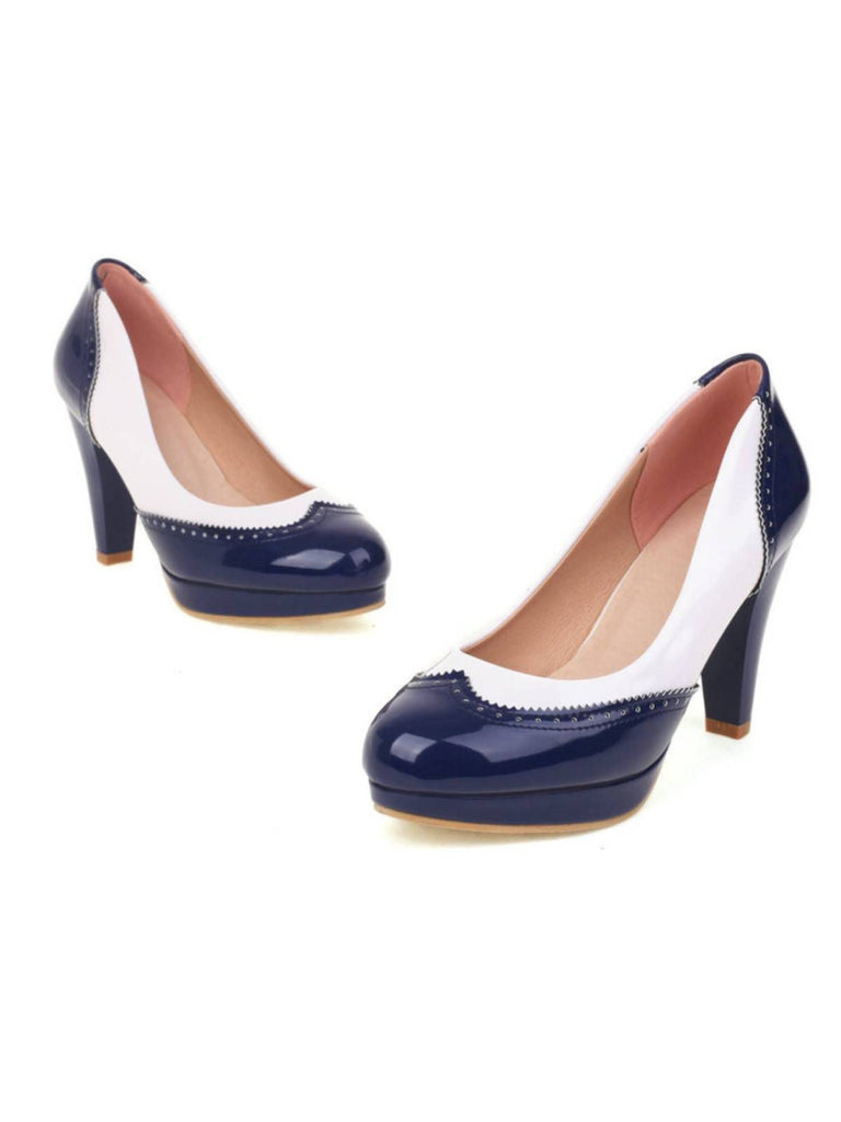 MARY JANE PATCHWORK HIGH HEELS SCHUHE