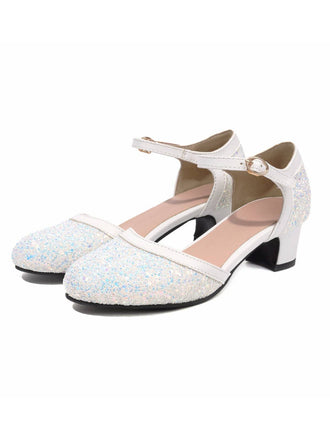GLÄNZENDE SCHNALLENABSÄTZE MARY JANE SCHUHE
