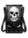 Schwarz Gothic Halloween Bestickt Schädel Tasche