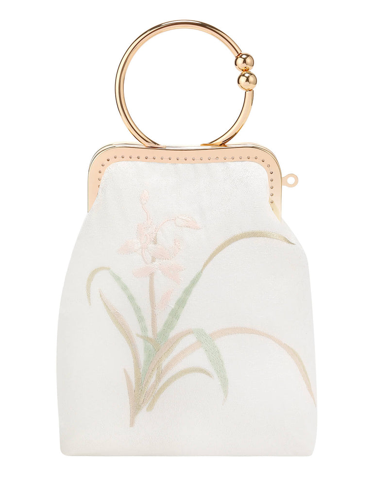 Retro EmbroideRot Blume Damen Clutch