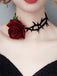 Retro Gothic Rose Flanell Blume Samt Halskette