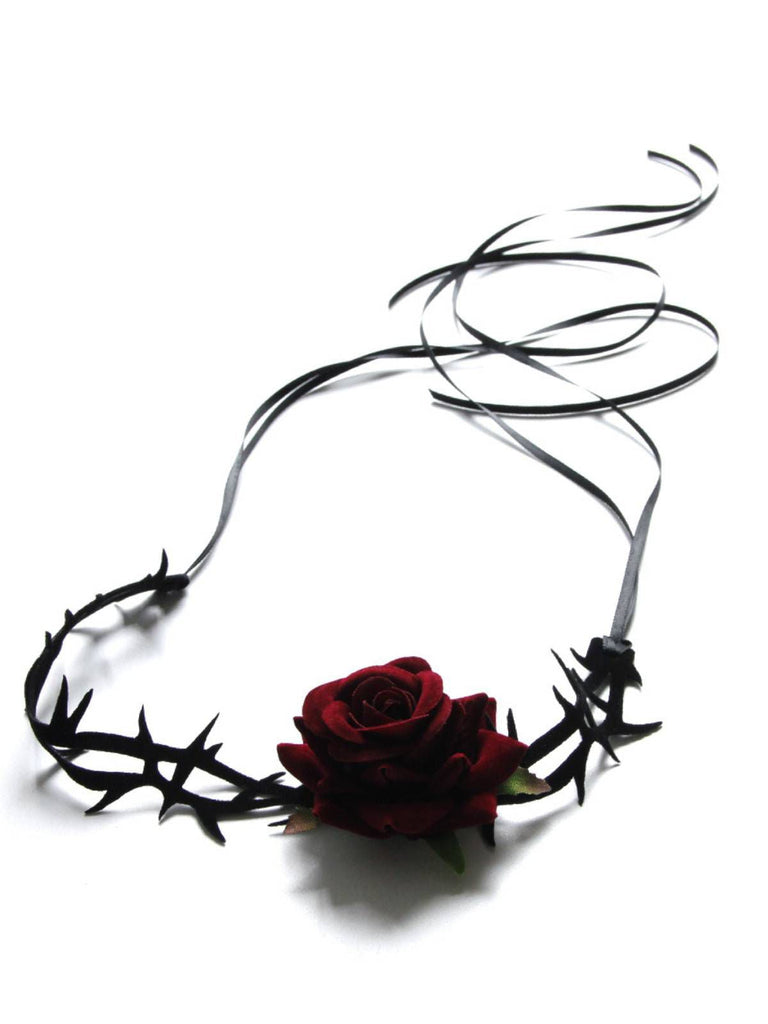 Retro Gothic Rose Flanell Blume Samt Halskette