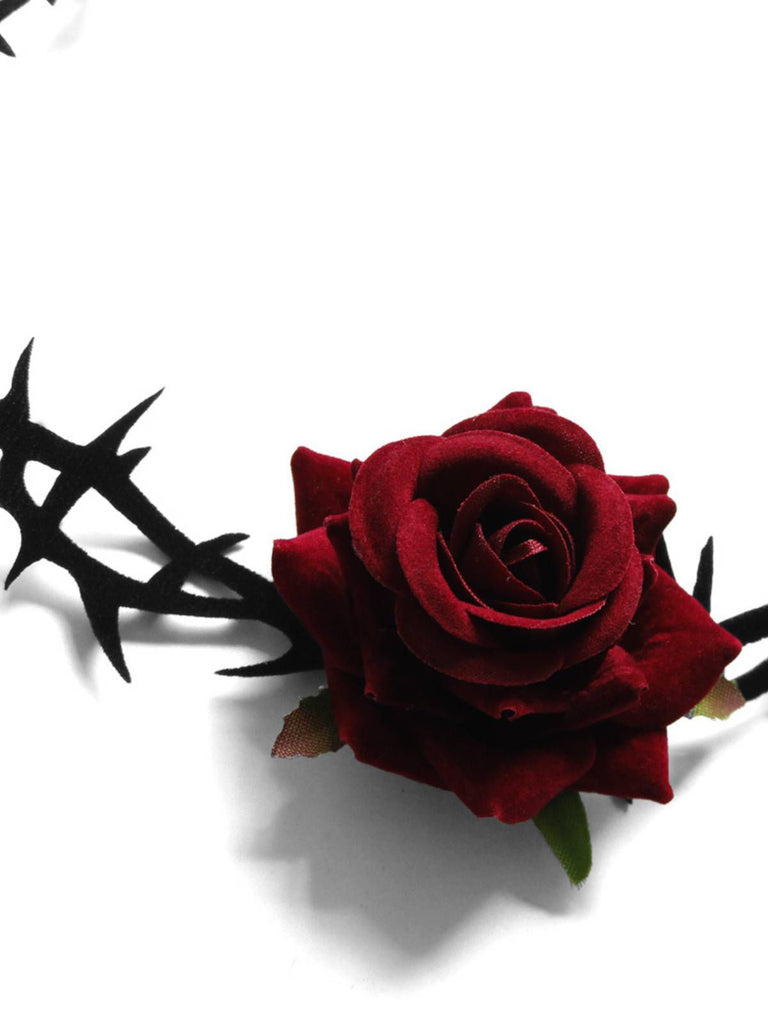 Retro Gothic Rose Flanell Blume Samt Halskette