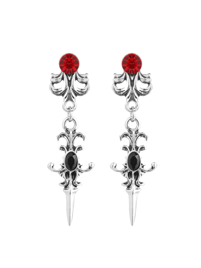 Retro Halloween Silber Ohrringe