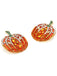 Orange 1950er Halloween Kürbis Ohrring