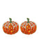 Orange 1950er Halloween Kürbis Ohrring