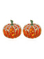 Orange 1950er Halloween Kürbis Ohrring