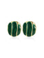 Retro Dark Green Island Oasis Ohrrings Stud