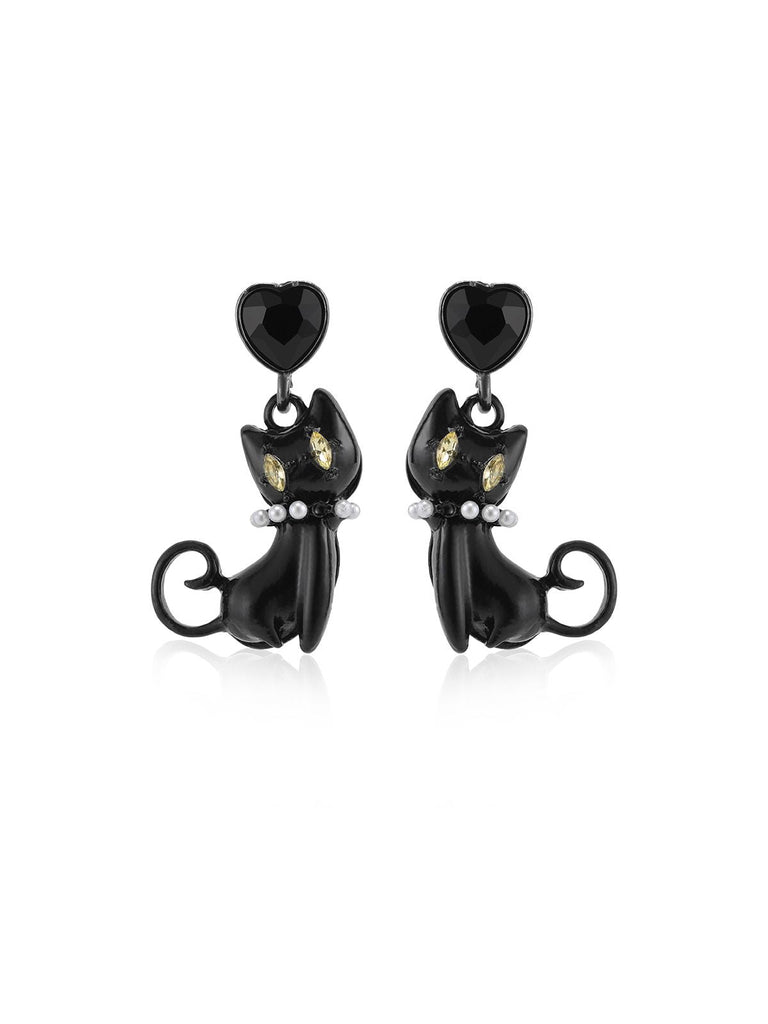 Vintage Katzen Halloween Ohrstecker