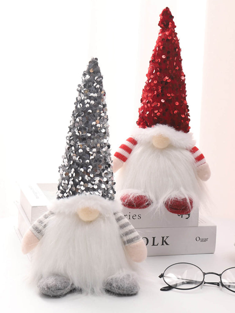 Weihnachten Paillettenmütze Gnome Ornamente