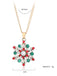 Weihnachten Legierung Diamant Schneeflocke Halskette Ohrring Set