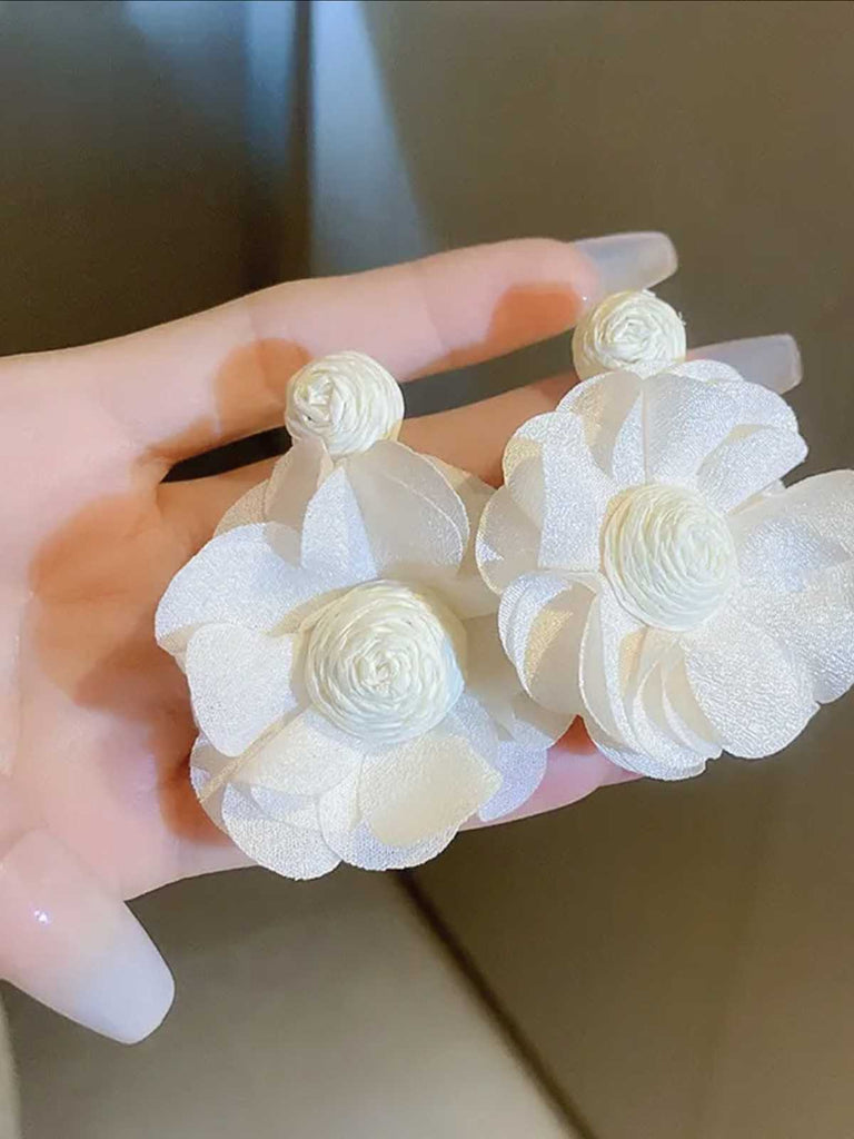 Retro Mesh 3D Floral Ohrringe