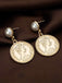 Vintage Gold Perlenmünzen Ohrringe