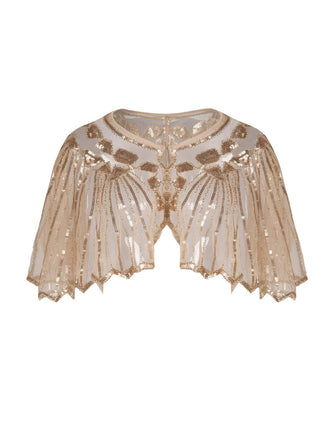 1920ER SCHAL PERLEN PAILLETTEN FLAPPER CAPE SCHAL