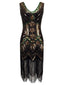 1920ER PERLEN PAILLETTEN FRANSEN VINTAGE KLEID