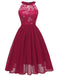 1950ER BLUMEN ÄRMELLOS FLARE-MIDIKLEID