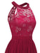 1950ER BLUMEN ÄRMELLOS FLARE-MIDIKLEID