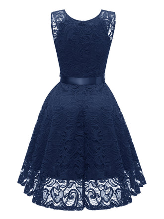 1950ER SPITZE BLUMEN BOGEN  KLEID