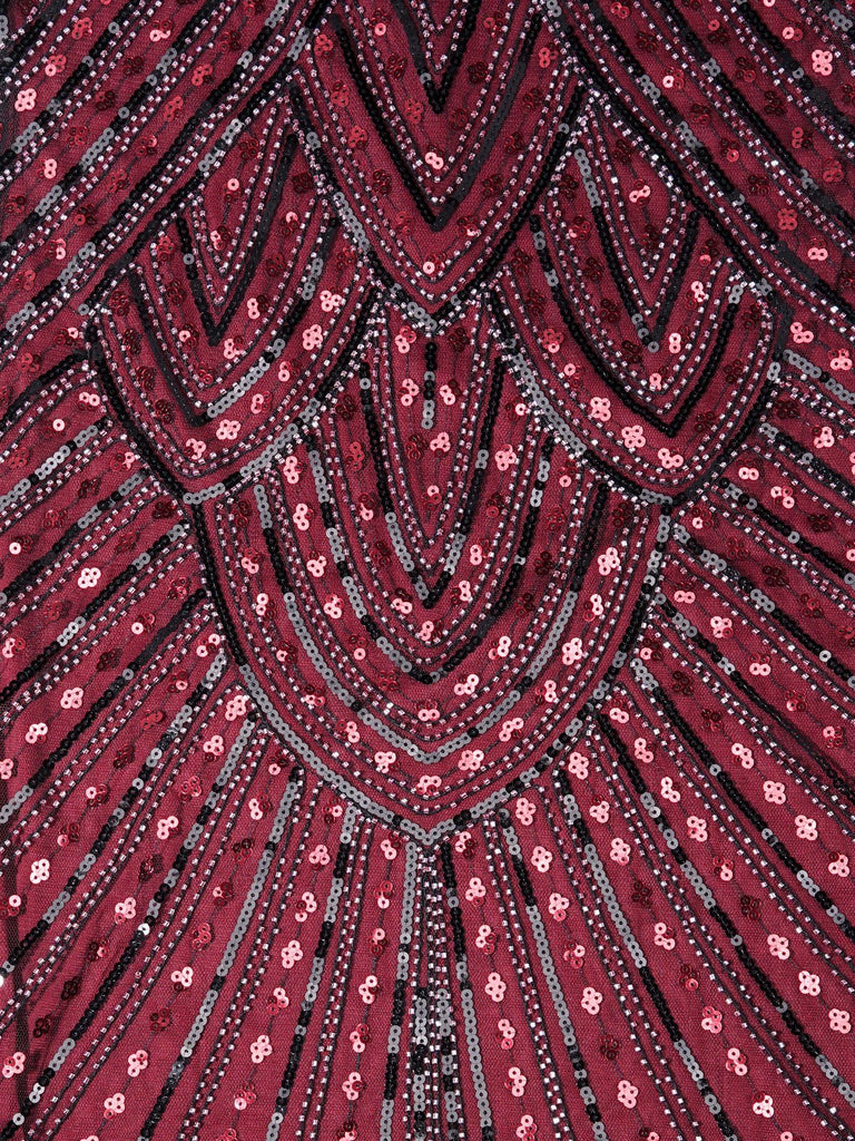 HELLGRAU 1920ER PAILLETTEN FRANSEN FLAPPER KLEID