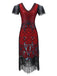 BLAU 1920ER VINTAGE FRANSEN FLAPPER KLEID