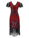 SCHWARZ 1920ER VINTAGE FRANSEN FLAPPER KLEID