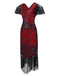 BLAU 1920ER VINTAGE FRANSEN FLAPPER KLEID