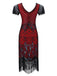 SCHWARZ 1920ER VINTAGE FRANSEN FLAPPER KLEID