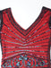 BLAU 1920ER VINTAGE FRANSEN FLAPPER KLEID