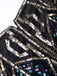 SCHWARZ 1920ER HALBE ÄRMEL PAILLETTEN FRANSEN KLEID