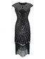1920ER PAILLETTEN FRANSEN FLAPPER KLEID