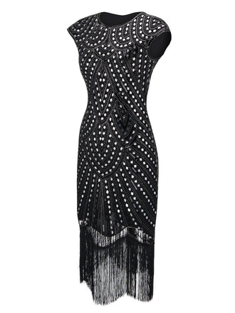 1920ER PAILLETTEN FRANSEN FLAPPER KLEID