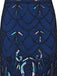 BLAU 1920ER VINTAGE FRANSEN FLAPPER KLEID