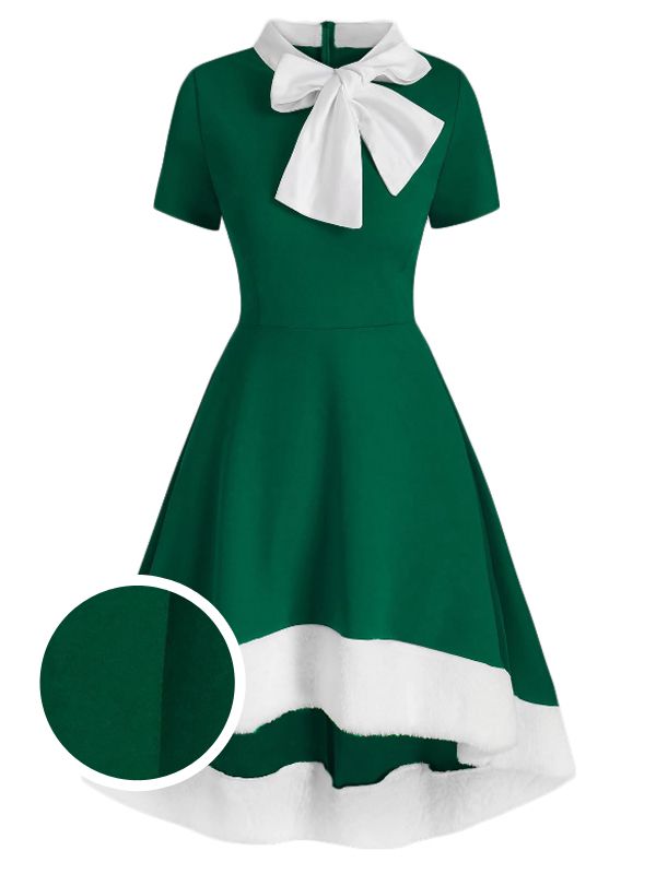 1950ER BOW HILO KURZE ÄRMEL VINTAGE KLEID