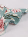 1950ER BLUMEN KURZ ÄRMEL V-AUSSCHNITT SWING KLEID