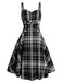 1950ER PLAID SPAGHETTI SWING VINTAGE KLEID